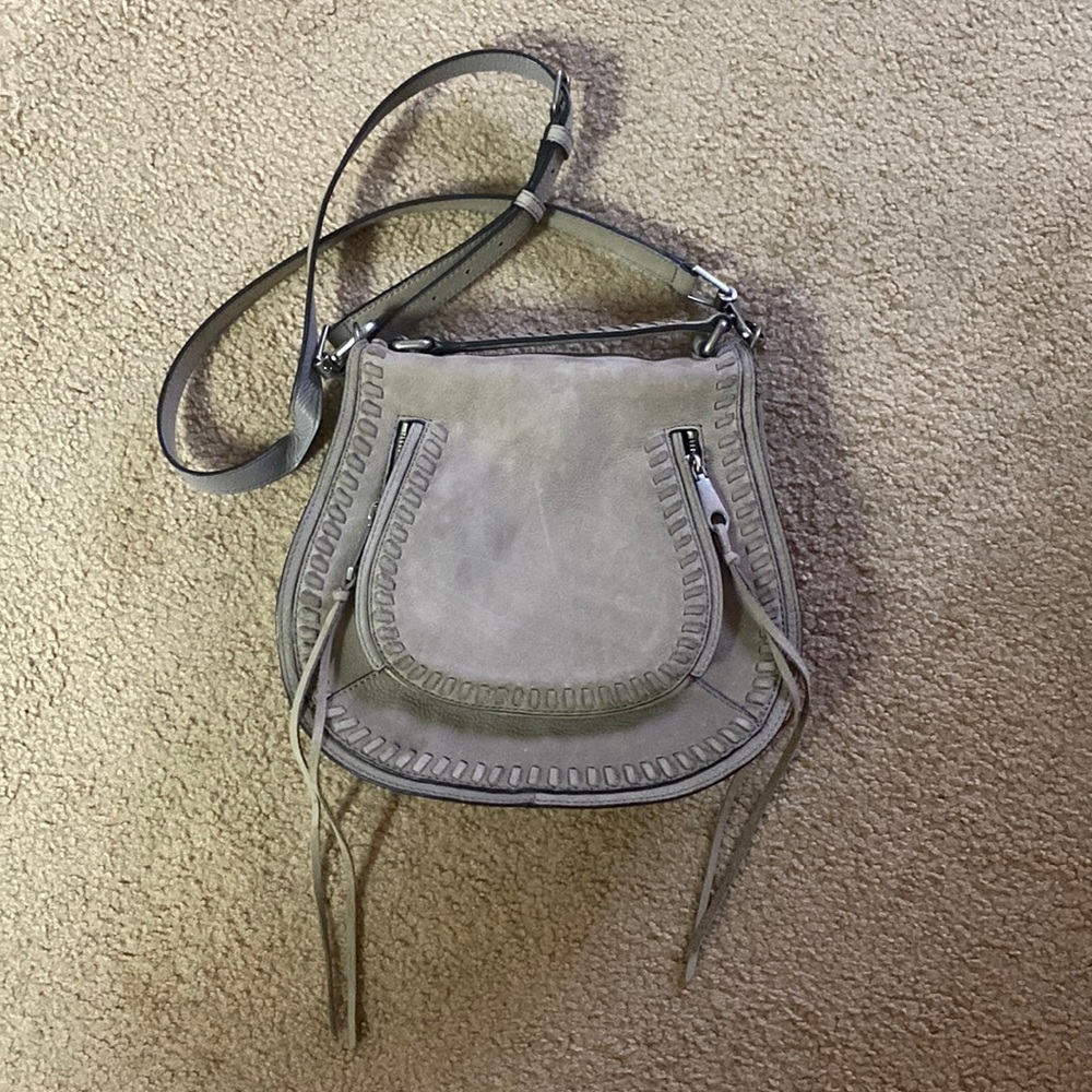 Gray Rebecca Minkoff saddle bag